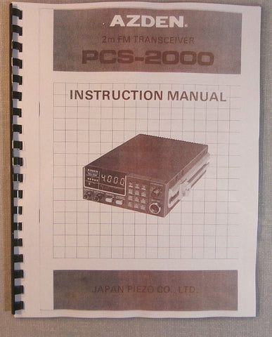 Azden PCS-2000 Instruction Manual