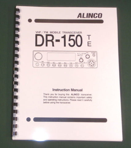 Alinco DR-150T/E Instruction Manual