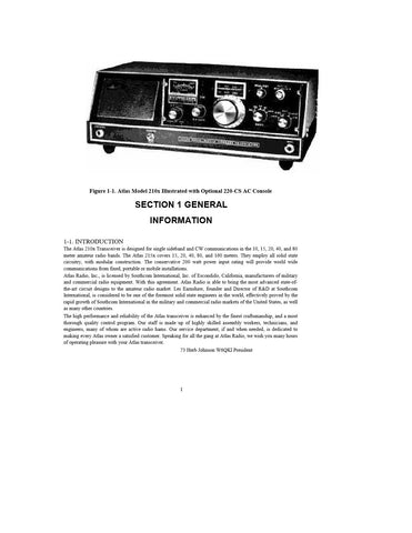 Atlas 210x / 215X Instruction Manual