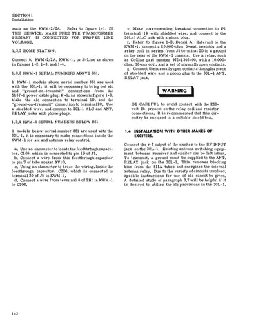 Collins 30L-1 Instruction Manual