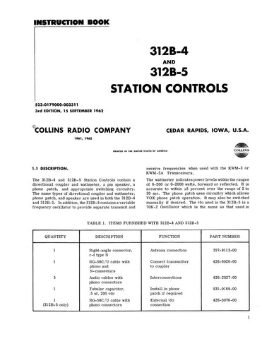 Collins 312B-4 & 312B-5 Instruction Manual