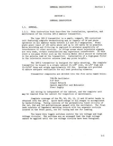 Collins 32V-3 Instruction Manual