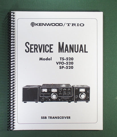 Kenwood TS-520 Service Manual: 11" X 17" Foldout Schematic & Plastic Covers