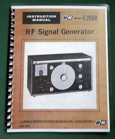 B&K 3050 Sine Wave Generator Instruction Manual