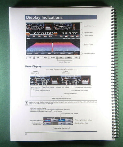 Yaesu FTdx101MP/ 101D Operation Manual: Coil Bound - Full Color - Plastic Covers