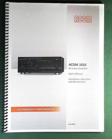 Acom 1010 User's Manual