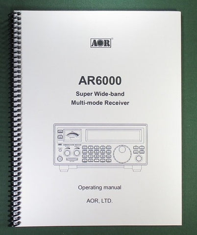 AOR AR6000 Operating Manual