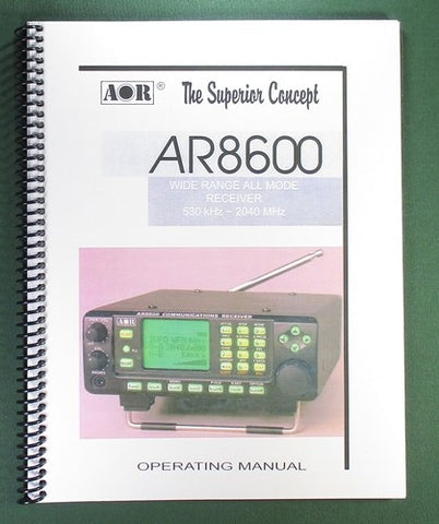 AOR AR8600 Operating Manual