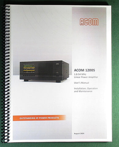 Acom 1200S User's Manual