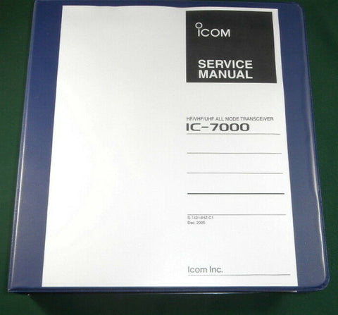 Icom IC-7000 Service Manual: w/ all Service Addendums