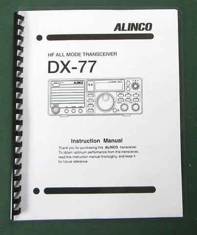 Alinco DX-77 Instruction Manual