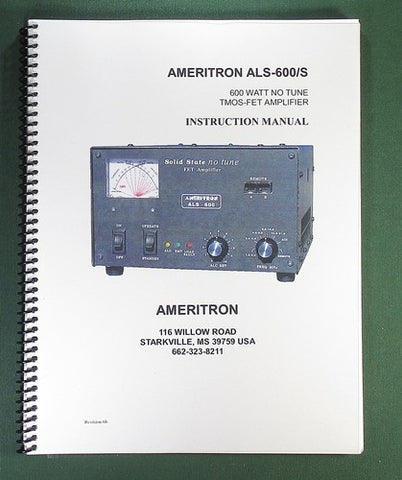 Ameritron ALS-600 Instruction Manual