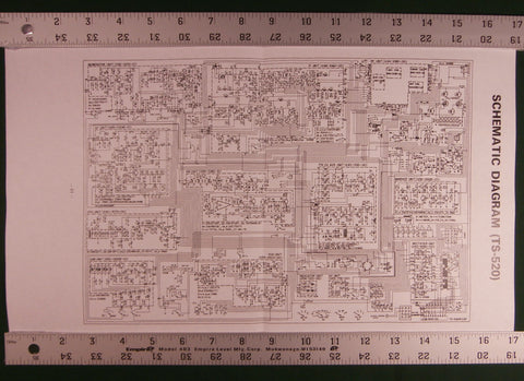 Kenwood TS-520 Service Manual: 11" X 17" Foldout Schematic & Plastic Covers