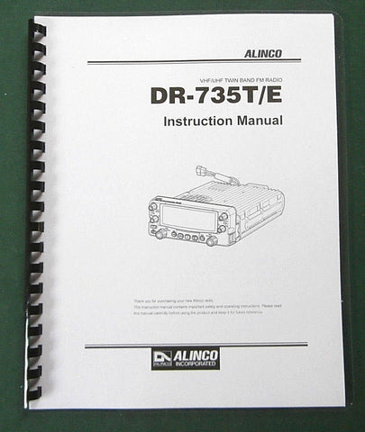 Alinco DR-735T/E Instruction Manual