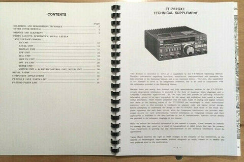 Yaesu FT-757GX II Technical Supplement: 11x17" Schematics & Protective Covers!