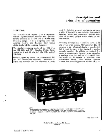Collins 65S-1/1A Instruction Manual