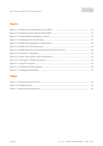 Acom 1010 User's Manual