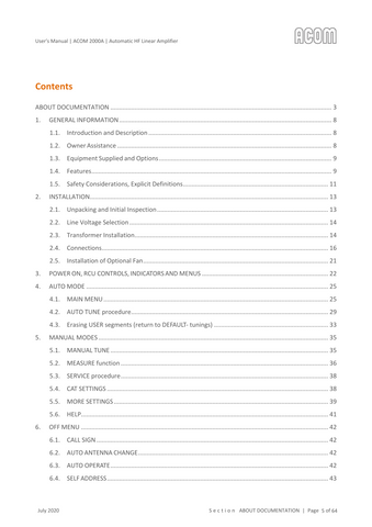 Acom 2000A User's Manual