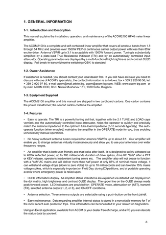 Acom 2100 User's Manual