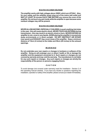 Acom 2100 User's Manual