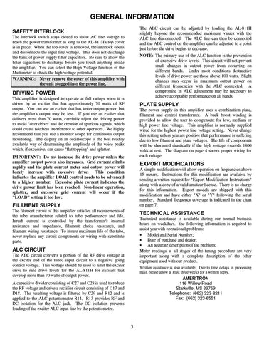Ameritron AL-811H Instruction Manual