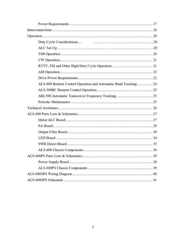 Ameritron ALS-600 Instruction Manual