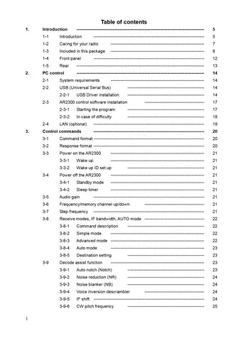 AOR AR2300 Operating Manual