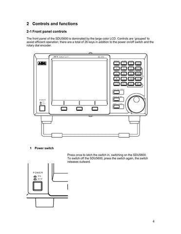 AOR SDU5600 Operating Manual