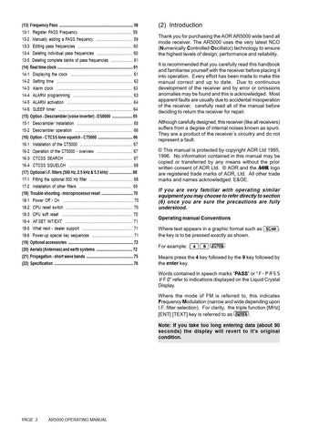 AOR AR5000 Operating Manual
