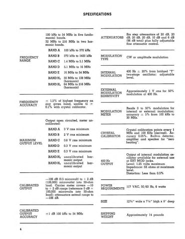 B&K E-200D Signal Generator Instruction Manual