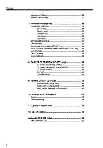 Alinco DR-06T / DR-03T Instruction Manual
