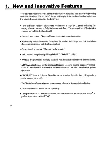 Alinco DR-135T/235T/435T Instruction Manual
