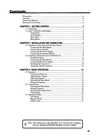 Alinco DR-605T/E Instruction Manua