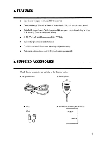 Alinco DX-801 Instruction Manual
