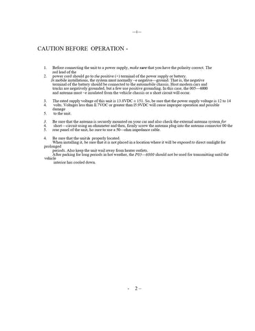 AZDEN PCS-6000H Instruction Manual