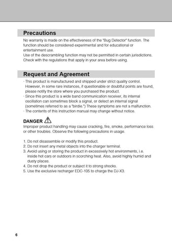 Alinco DJ-X3T/E Instruction Manual