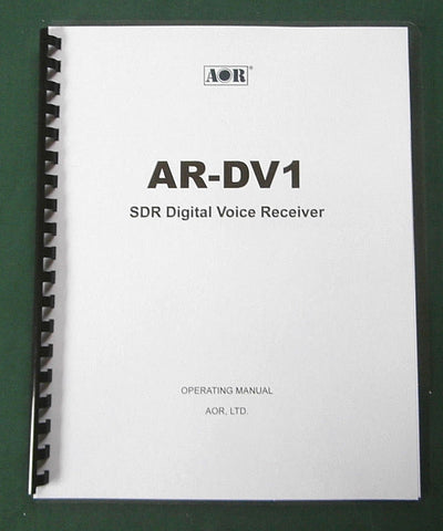 AOR AR-DV1 Operating Manual