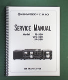 Kenwood TS-520 Service Manual: 11" X 17" Foldout Schematic & Plastic Covers