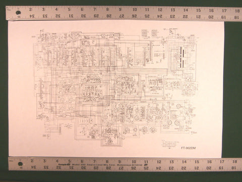 Yaesu FT-901DM /FT-902DM Service Manual:11"x17" Wiring Diagrams & Plastic Covers