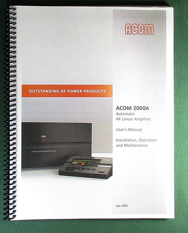 Acom 2000A User's Manual