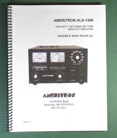 Ameritron ALS-1306 Instruction Manual