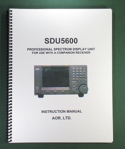 AOR SDU5600 Operating Manual