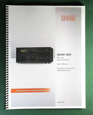 Acom 1000 User's Manual