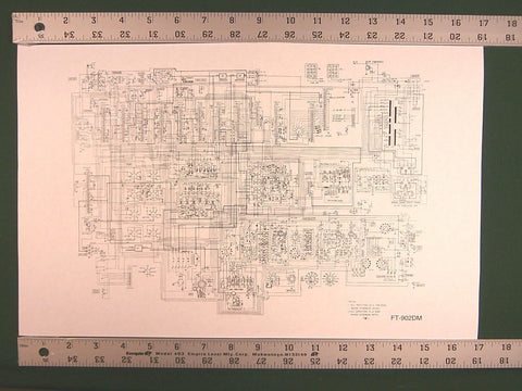 Yaesu FT-901DM Service & Instruction Manuals: with 11" X 17" Foldout Schematics!