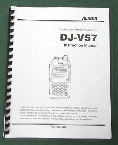 Alinco DJ-V57 Instruction Manual