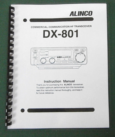 Alinco DX-801 Instruction Manual