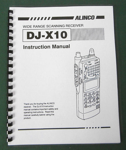 Alinco DJ-X10 Instruction Manual