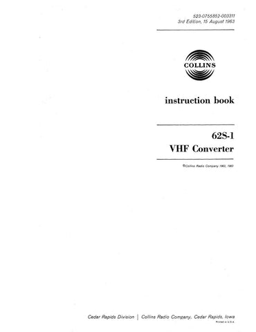Collins 62S-1 Instruction Manual
