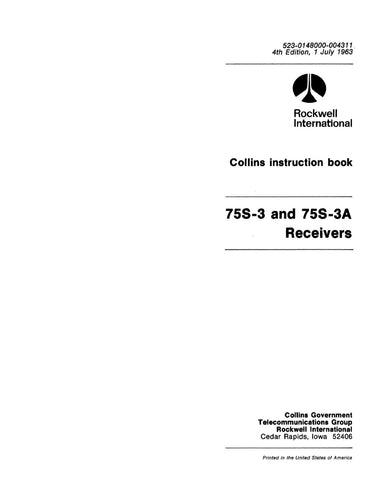 Collins 75S-3 Instruction manual