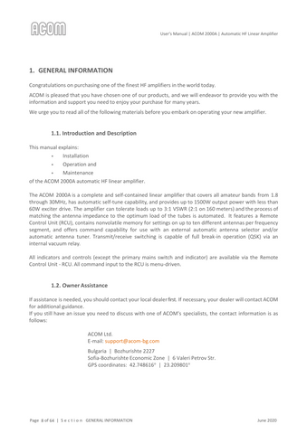 Acom 2000A User's Manual
